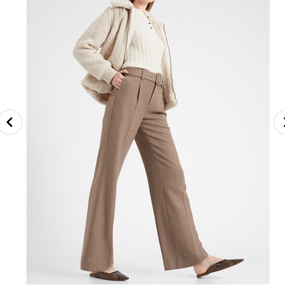 NWT Banana republic wide leg high waisted belted trousers 0P